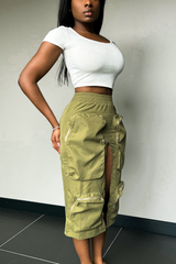 OLIVE VACATION CARGO | SKIRT